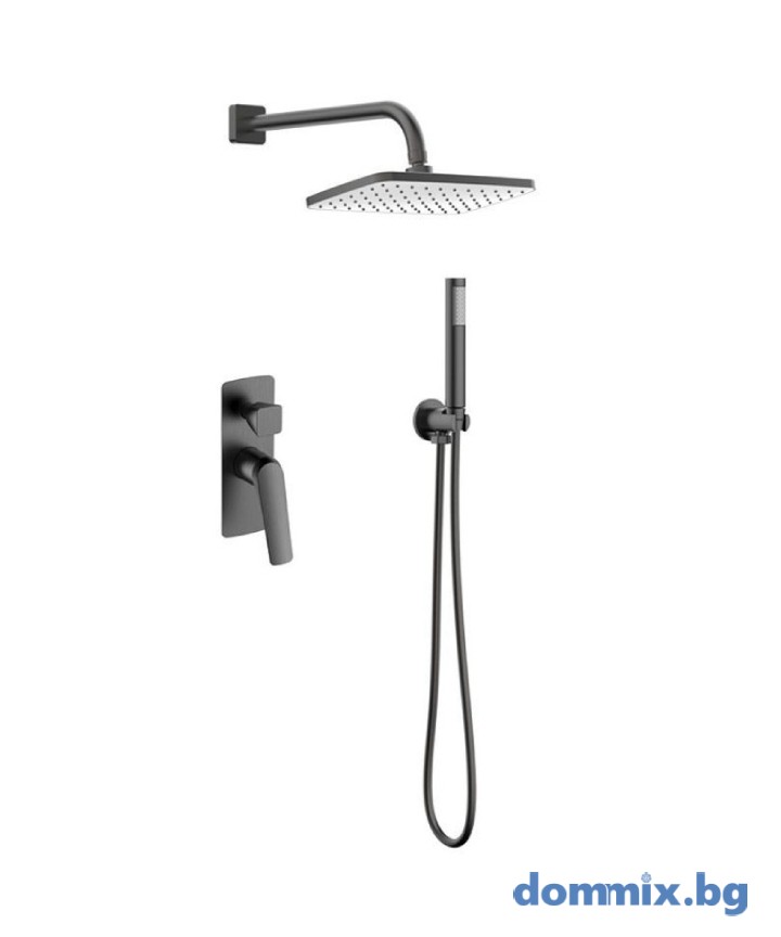 Душ комплект за вграждане LEA GUN METAL сив Karag
