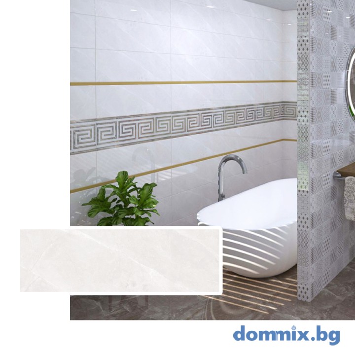Фаянс Luxury White Brillo 25×80