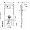 Комплект структура T112-001 с бутон SIENA по избор и стенна тоалетна 49см LT 046E-NR RIMLESS KARAG допълнително изображение