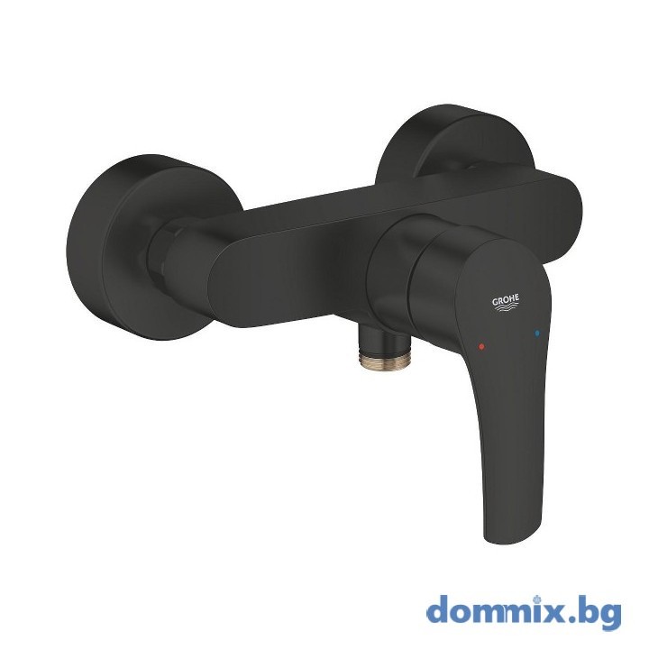 ЕДНОРЪКОХВАТКОВ СМЕСИТЕЛ ЗА ДУШ В ЦВЯТ ЧЕРЕН МАТ GROHE EUROSMART 335552433