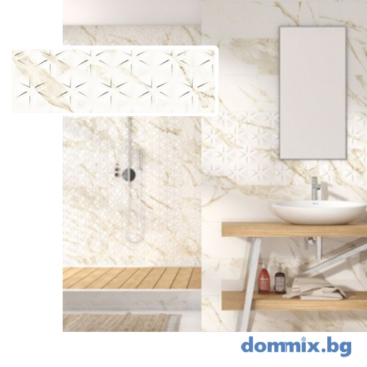 Фаянс Eden Relieve Basic Gold 25×80