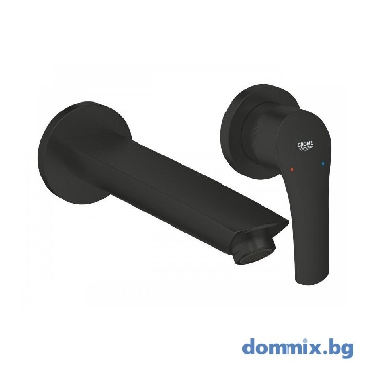 Grohe 293382433 Eurosmart Black Matt Cosmopolitan стенен смесител за мивка с два отвора