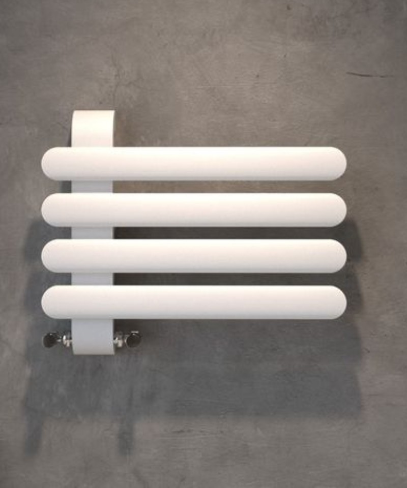 ДИЗАЙНЕРСКА ЛИРА ЗА БАНЯ 452X550 (163) RIFFLE 4 БЯЛ МАТ